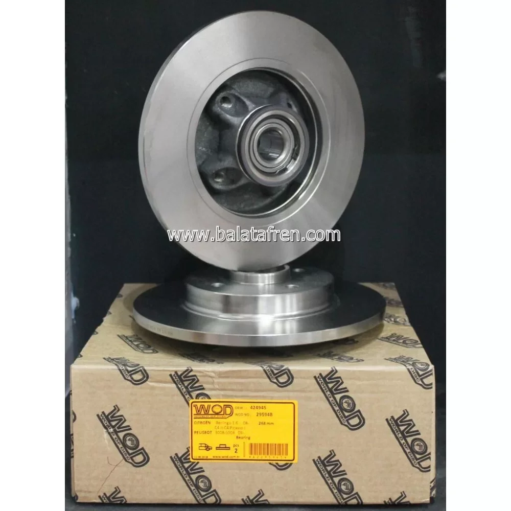 Peugeot 308 Arka Fren Di̇ski̇ 268mm Rulmanlı 2007-2013