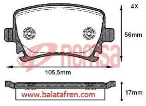 Remsa Skoda Octavia 1Z3 Arka Fren Balatası 2004-2012