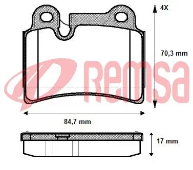 Remsa fren balata arka volkswagen touareg 7la7l67l7 02-