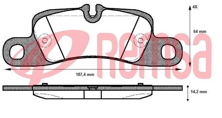 Remsa fren balatası arka  porsche cayenna 3,0 tdi (10>)