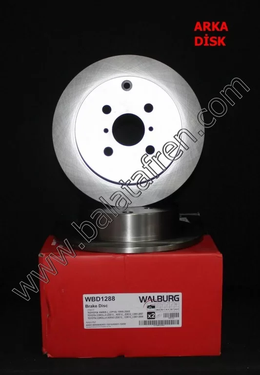 TOYOTA YARIS (_CP10) 1.4 D-4D FREN DISKI ARKA DUZ 99-05