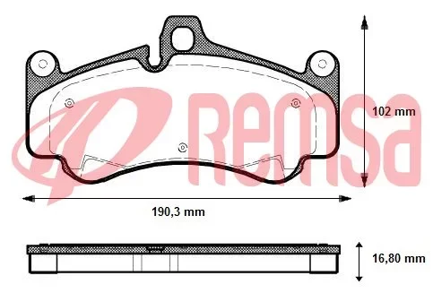 Remsa fren balata  ön porsche 911 (996) 3.6 t 16 (97-05)