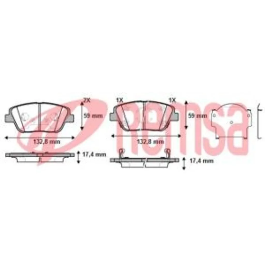 Remsa Kia Rio 3 Ön Fren Balatası 1.25 Cvvt 1.4 Cvvt 2011-2014