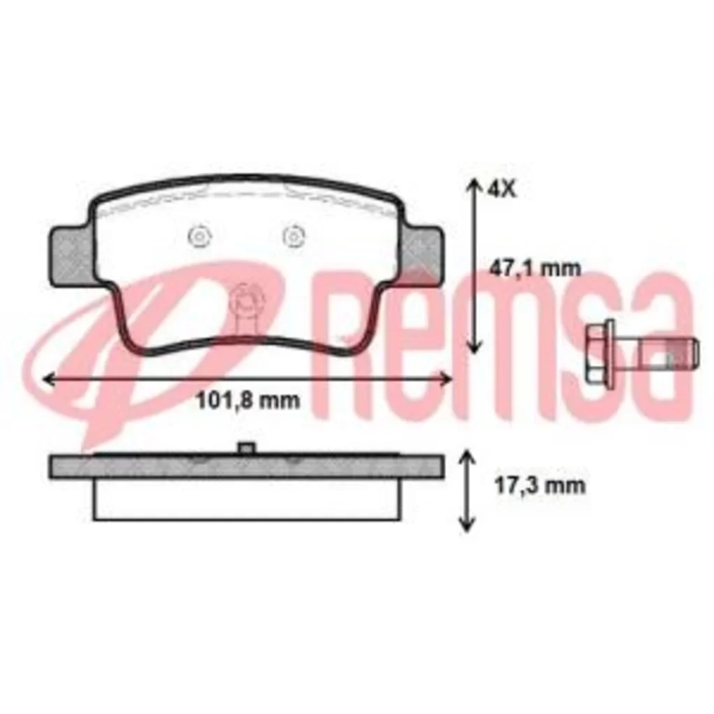 Remsa Fiat Linea 323 Arka Fren Balatası 1.4/1.6 Mjt 2007 ve Sonrası