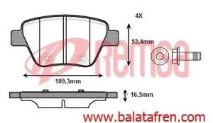 Remsa Volkswagen Golf 7 Arka Fren Balatası 2012 ve Sonrasi