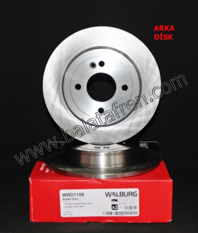 Hyundai Accent Blue Arka Fren Diski 2012 Ve Sonrası