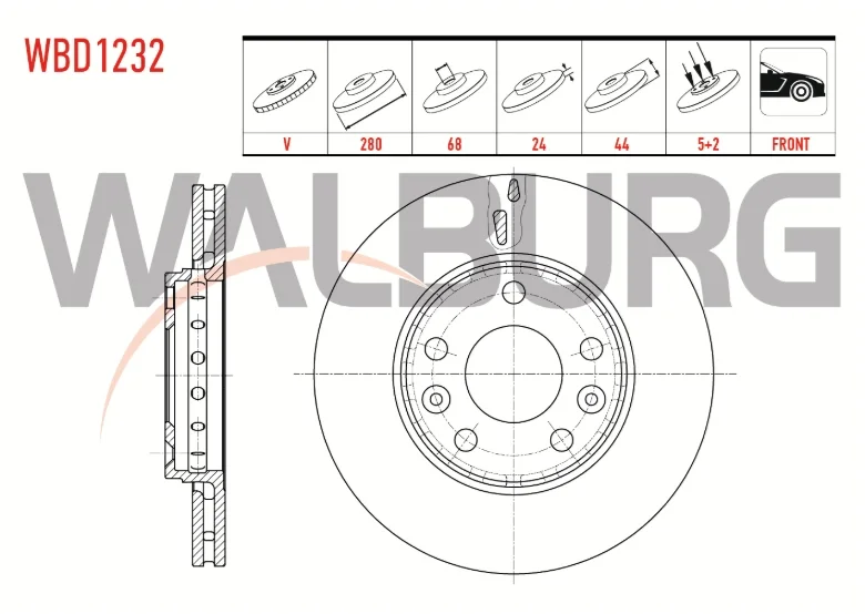 Dacia Duster Hs Ön Fren Diski 2010 ve Sonrası 280Mm 5 Bijon