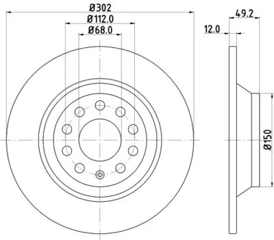 audi a6 arka fren diski 2004-2011 302mm