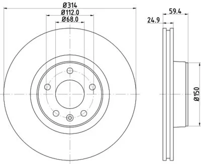 Audi A6 Ön Fren Diski Havalı 2004-2011 313mm