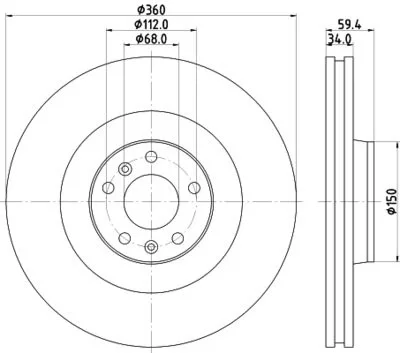 audi a8 (4e2,4e8) ön fren diski 2002-2010 360mm
