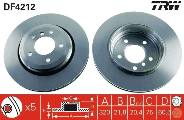 Bmw 3 Seri e46 Arka Fren Diski 00-06 320mm havalı