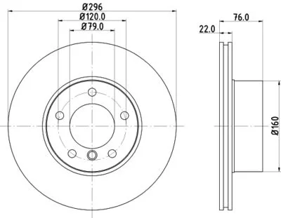 Bmw 5 seri e39 Ön Fren Diski 95>03 296mm havalı