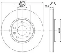 Bosch Renault Laguna 3 fren diski ön havalı 07>296mm