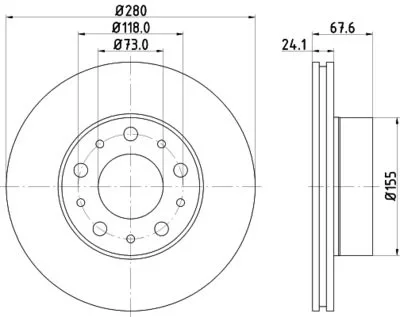Fiat Ducato Ön Fren Diski Havalı 02-06 280mm ince