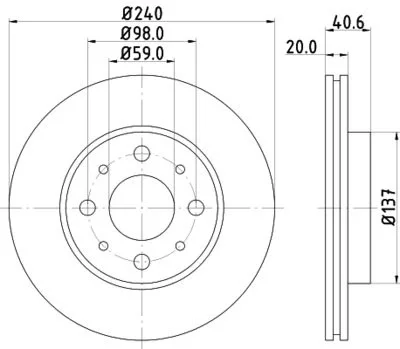 fiat panda 169 2003- ön fren disk aynası