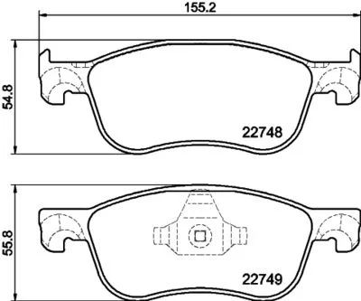 Ford Courier 2023-,Fiesta 7 2017- Ön Fren Balatası