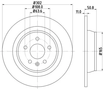 ford mondeo 5 arka fren disk 2014-302mm*5 DAR DELİ