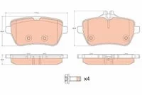 fren balata arka mercedes s seri s 350 d 2013>