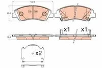 fren balata ikazlı ön hyundai i10 (ıa) 1.2 2013>