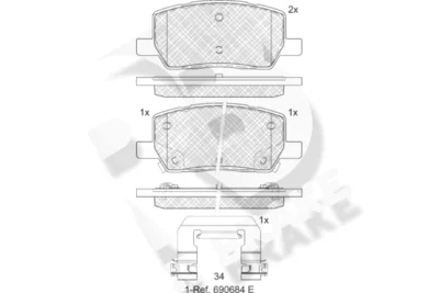 Fren Balatası ARKA Model S (2013>…) Model X (2016>…) Model Y (2019>…)
