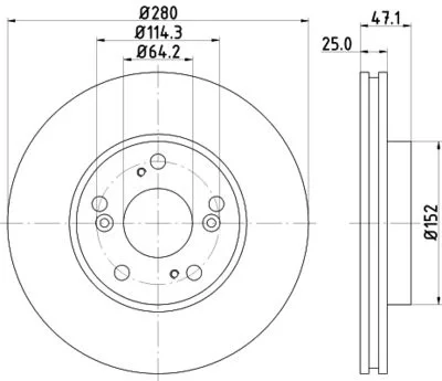 Honda Accord 7 Ön Fren Diski 2003-2007 280mm