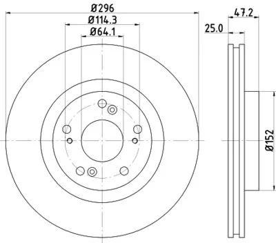 Honda Accord v 3 fren Diski Ön 08-15 296mm
