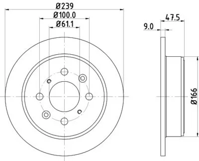 Honda Jazz City Arka Fren Diski Düz 2002-- 238MM