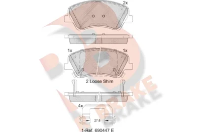 Kia Rio Fren Balata Ön 2017-> ince uçlu