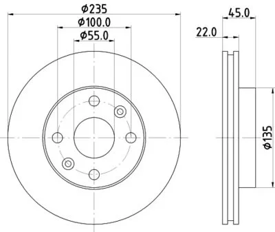 Kia Rio Fren Diski Ön 00-05 235mm 4bjn Havalı
