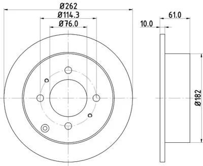 Matrix Sonata Magentis Fren Diski Arka 01-10 262mm
