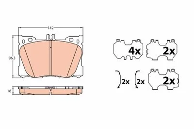 mercedes glc (c253-x253) ön fren balatası 2015-