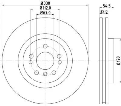 mercedes m-seri / gle seri w166 ön fren disk