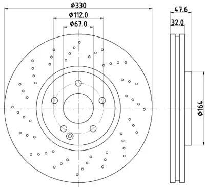 Mercedes S-Seri W220 Ön Fren Disk 1998-2005 330mm