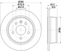 Mercedes Vito 638 Arka Fren Diski Düz 96-03 280mm