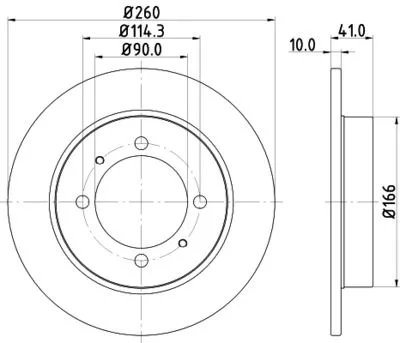 MITSUBISHI CARISMA ARKA FREN DİSKİ DÜZ 95-06 260mm