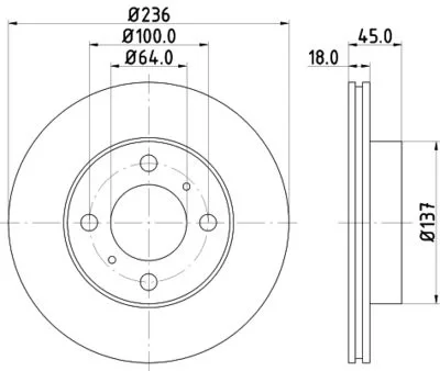 Mıtsubıshı Carisma Colt Ön Fren Diski 92/99 236mm