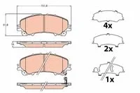 nissan x-trail (t32) ön fren balatası 2013-