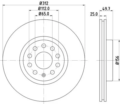 Passat Tiguan Fren Diski Ön Havalı 06>312mm