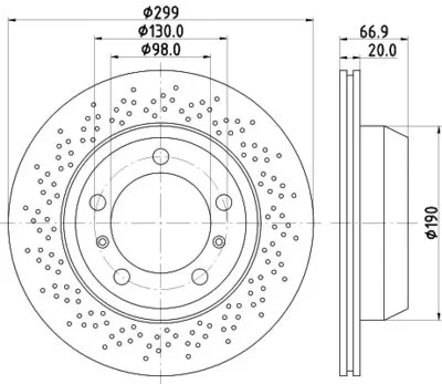 Porsche Boxster Cayman Fren Diski Arka 04/--299mm