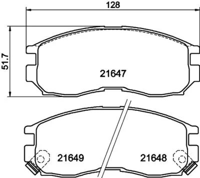 Proton Persona 96-/Mitsubishi Galant 86- Ön Balata