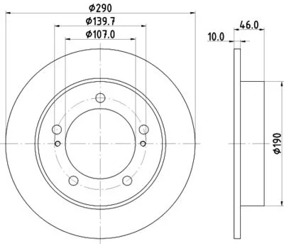 Suzuki Samurai,SJ410,SJ413 Ön Disk 290mm Düz