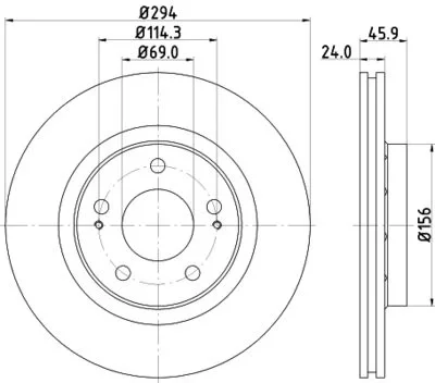 TRW Asx,Outlander,Lancer Ön Fren Diski 07/-294mm