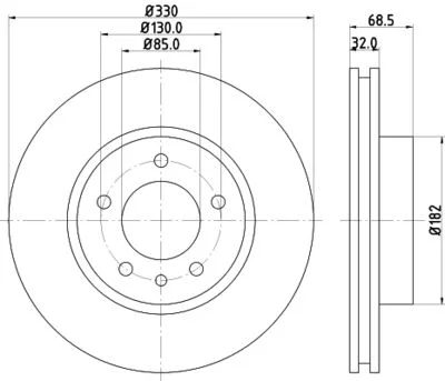 Bosch FREN DISKI ON PORSCHE CAYENNE Q7 330MM SOL