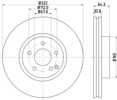 Bosch Fren Diski Ön Mercedes E Seri S212 E350 (09)>322Mm