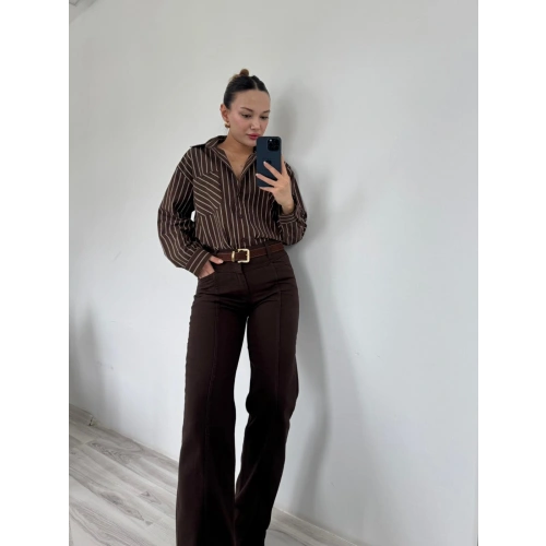 Kadın Kot Pantolon Kahve Rengi