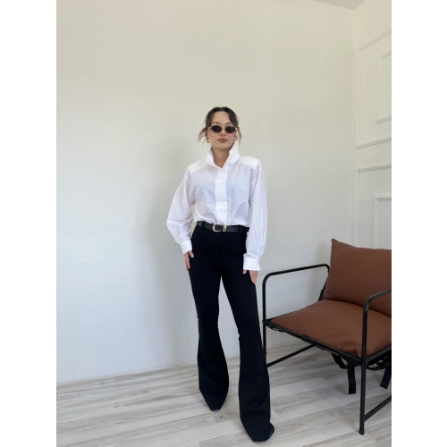 Kadın Çelik İspanyol Paça Tayt Siyah