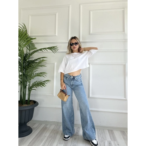 Kadın Baggy Jean Mavi