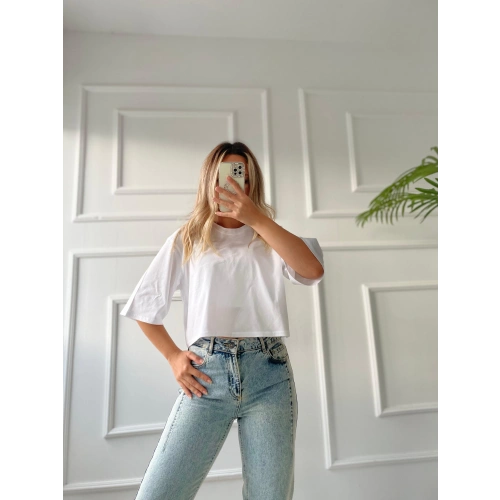 Kadın Basic Crop Tshirt