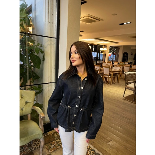 Kadın Kot Gömlek Lacivert