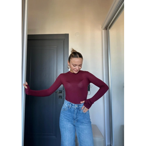 Kadın Body Bordo